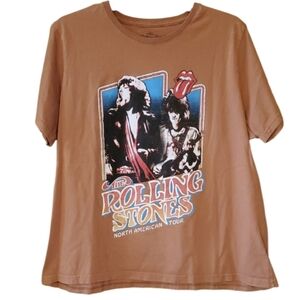 Rolling Stones North American Tour Graphic T-Shirt With Band Members And‎ Lips